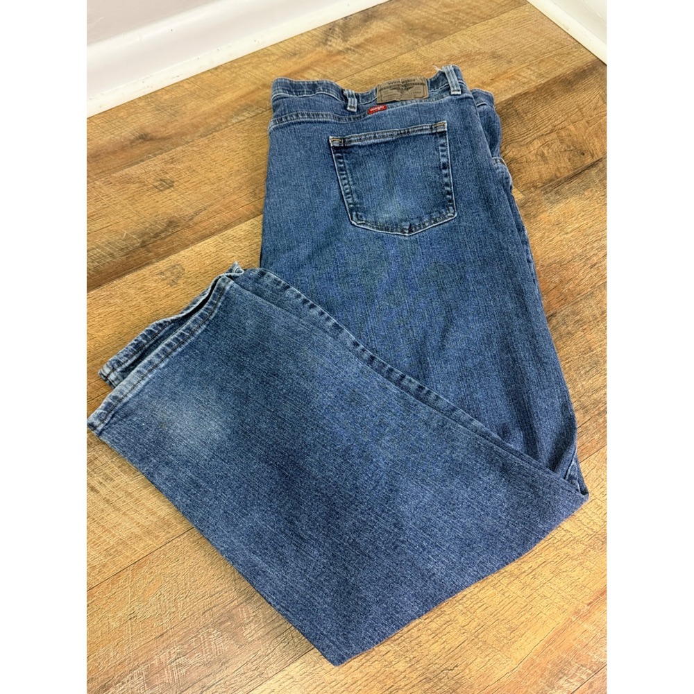 Wrangler Mens Regular Fit Straight Leg Jeans Blue Denim 48x30 96CFWSW